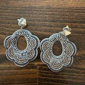 Stella & Dot Silver Beaded Earrings